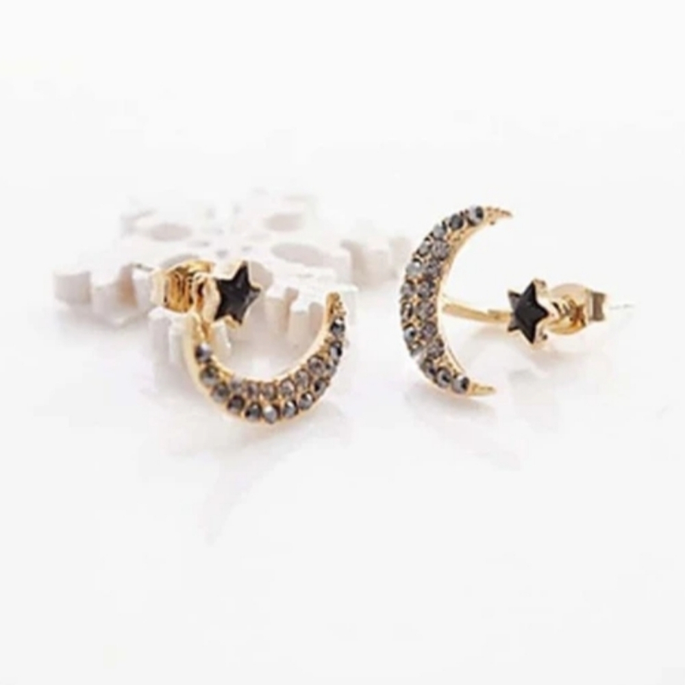 *Mercy* Stars and Moon Earrings - Picture 2 of 2